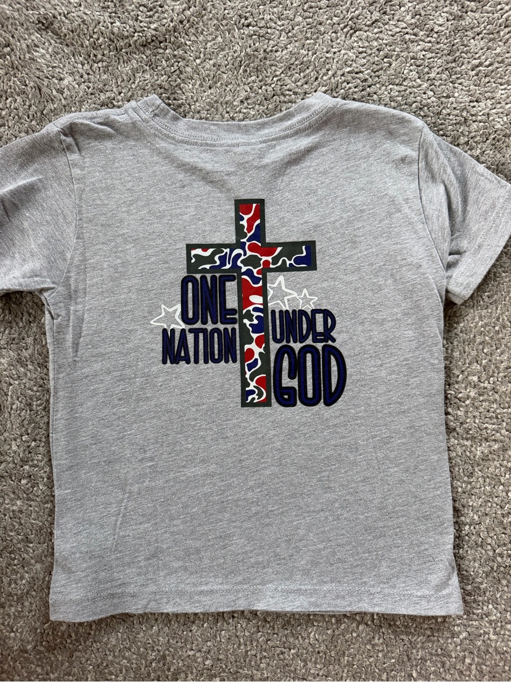Kids Grey 'One Nation Under God' Graphic Tee
